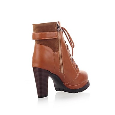 chunky heel combat boots ladies