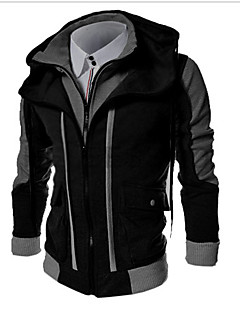 cheap -Men&#039;s Color Block Hoodie Zip Up Hoodie Daily Sports Going out Basic Hoodies Sweatshirts  Light gray Black Dark Gray
