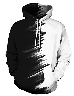 cheap -Men&#039;s Unisex Plus Size Splicing Ink Painting Pullover Hoodie Sweatshirt 3D Print Dailywear Causal Streetwear Fashion Print Polyester Hoodies Sweatshirts  Long Sleeve QYXH031 QYXH032 QYXH034