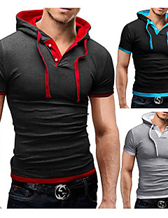 cheap -Men&#039;s Hooded Daily Sports Daily Wear Basic Hoodie Hoodies Sweatshirts  Blue Black Black / Red Black / White