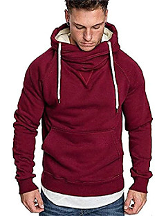 cheap -mens fleece hoodies winter thermal sweatshirt pullover red