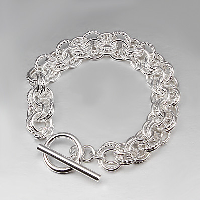 cheap Women&#039;s Jewelry-2015 Hot Selling Products 925 Silver links Bracelet 925 Sterling Silver Bangles Women