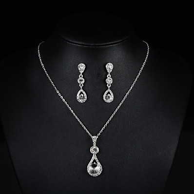 cheap Jewelry Sets-ADOR Women‘s Jewelry Set - Fashion Include Necklace / Earrings Bridal Jewelry Sets Silver For Wedding Party
