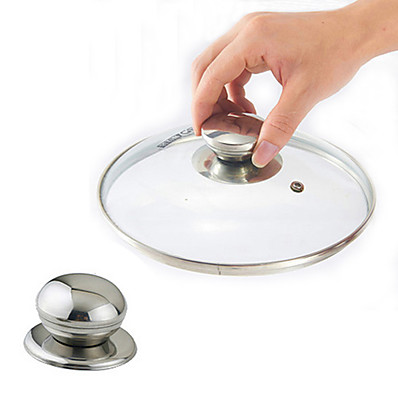 cheap Kitchen &amp; Dining-Stainless Steel Pot Pan Lid Replacement Handle Cover Holding Knob