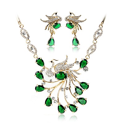cheap Jewelry Sets-ADOR Women‘s Jewelry Set - Gold Plated Bohemian, Fashion Include Bridal Jewelry Sets Green For Wedding Ceremony
