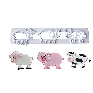 cheap Kitchen &amp; Dining-Animal Farm Sugarcraft Fondant Cutter Cake Mold Baking Mold Cake Decorating Tools