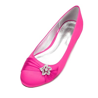 cheap Sandals-Women&#039;s Wedding Shoes Glitter Crystal Sequined Jeweled Plus Size Flat Heel Round Toe Basic Sweet Wedding Satin Rhinestone Ribbon Tie Solid Colored Summer White Black Purple