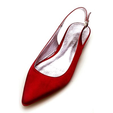 cheap Sandals-Women&#039;s Wedding Shoes Ballerina Plus Size Flat Heel Pointed Toe Minimalism Wedding Party &amp; Evening Satin Solid Colored Summer White Black Purple