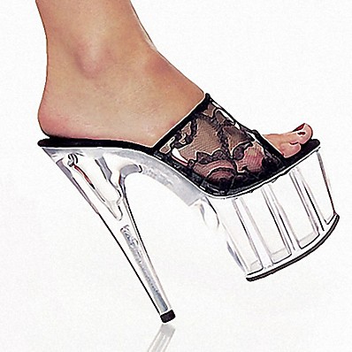 cheap Sandals-Women&#039;s Heels Clear Transparent PVC Mesh Plus Size Stiletto Heel Open Toe Wedding Dress Party &amp; Evening Customized Materials Summer Black / White White Black