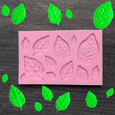 cheap Kitchen &amp; Dining-Leaf Silicone Mold Fondant Mold Cake Decorating Tools Chocolate Mold Baking Mold