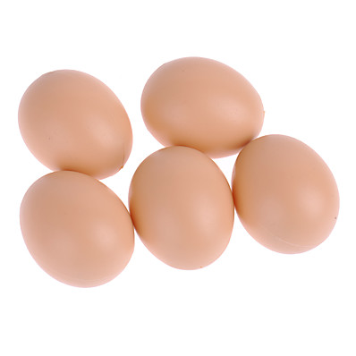 cheap Kitchen &amp; Dining-5pcs Hatching Simulation Hen Poultry Simulation Artificial Faux Fake Plastic Eggs For Chicken Duck Geese Hatch Breeding