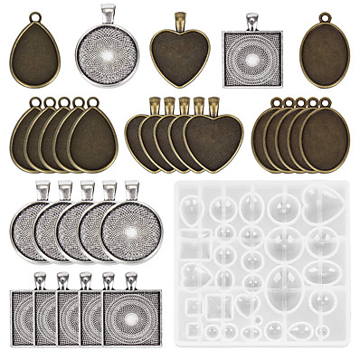 cheap Kitchen &amp; Dining-DIY 26pcs Gem cake pastry baking Mold Combination Set Round Square Love Ellipse Alloy Base