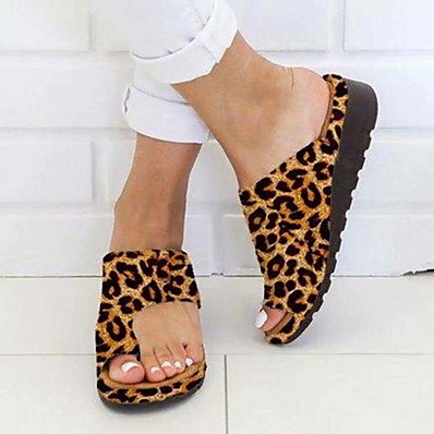 cheap Sandals-Women&#039;s Sandals Wedge Sandals Flat Sandals Bunion Sandals Flat Heel Open Toe Daily PU Camel Black Purple