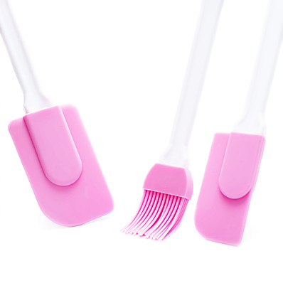 cheap Kitchen &amp; Dining-Baking Tools Cake Cream Spatula Silicone Brush Three-Piece Set