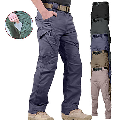 cheap Camping, Hiking &amp; Backpacking-Men&#039;s Tactical Pants Cargo Pants 9 Pockets Outdoor Work Military  Lightweight RipStop Combat Multi Pocket Black Dark Gray Army Green S M L XL XXL XXXL