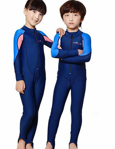 cheap Sportswear-Dive&amp;Sail Boys&#039; Girls&#039; Rash Guard Dive Skin Suit Diving Suit SPF50 UV Sun Protection Breathable Front Zip Full Body - Patchwork Swimming Diving Surfing Snorkeling / Quick Dry / Ultraviolet Resistant