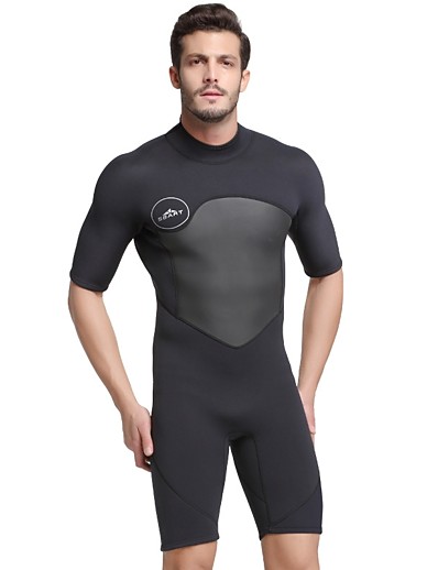 cheap Sportswear-SBART Men&#039;s Shorty Wetsuit 2mm SCR Neoprene Diving Suit Thermal Warm Quick Dry Stretchy Half Sleeve Back Zip - Swimming Diving Surfing Scuba Patchwork Autumn / Fall Spring Summer