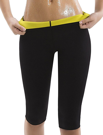 cheap Exercise, Fitness &amp; Yoga-Body Shaper Slimming Pants Capris Leggings Sports Neoprene Yoga Exercise &amp; Fitness Bikram Stretchy Hot Sweat Weight Loss Tummy Fat Burner Tummy Control For Men&#039;s Women&#039;s Leg Abdomen Training