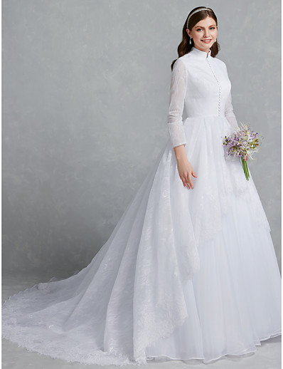 Sheath Column Tulle Chapel Train Off the Shoulder Dress