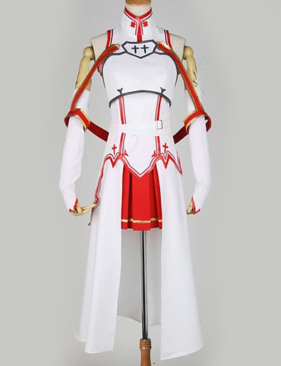 abordables Cosplay de Animes-Inspirado por SAO Swords Art en línea Asuna Yuuki Animé Disfraces de cosplay Japonés Diseño Especial Trajes De Cosplay Cima Falda Más Accesorios Para Hombre Mujer / Disfraz