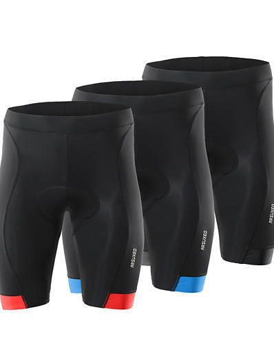 cheap Cycling-Arsuxeo Men&#039;s Cycling Padded Shorts Nylon Spandex Bike Shorts Padded Shorts / Chamois Bottoms Breathable Quick Dry Moisture Wicking Sports Solid Color Black / Red / Black / Black / Blue Mountain Bike