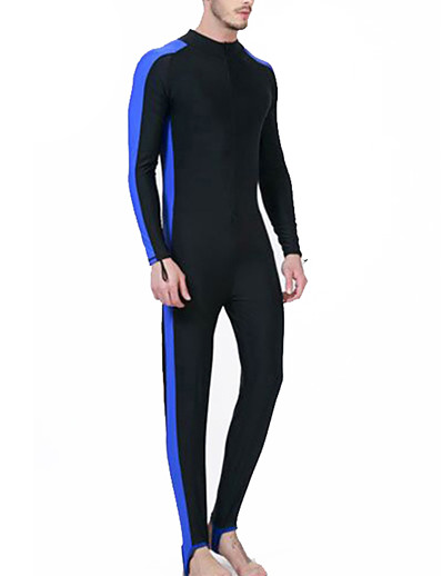 cheap Sportswear-SBART Men&#039;s Rash Guard Dive Skin Suit Spandex Diving Suit UV Sun Protection Quick Dry Stretchy Full Body Front Zip - Swimming Diving Surfing Snorkeling Patchwork Spring Summer / Athleisure