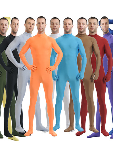 cheap Cosplay &amp; Costumes-Zentai Suits Skin Suit Ninja Adults&#039; Spandex Lycra Cosplay Costumes Men&#039;s Women&#039;s Men Sex Halloween Solid Colored / Machine wash / Hand wash / Couple&#039;s / Male / Mommy and Me