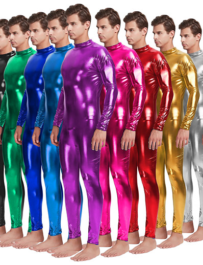 cheap Cosplay &amp; Costumes-Zentai Suits Cosplay Costume Adults&#039; Spandex Latex Cosplay Costumes Sex Men&#039;s Solid Colored Christmas Halloween Carnival