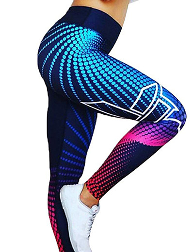 cheap Exercise, Fitness &amp; Yoga-Women&#039;s High Waist Yoga Pants Leggings Tummy Control Butt Lift Quick Dry Dark Grey Black / Silver Red / White Spandex Fitness Gym Workout Running Sports Activewear High Elasticity Skinny / Royal Blue