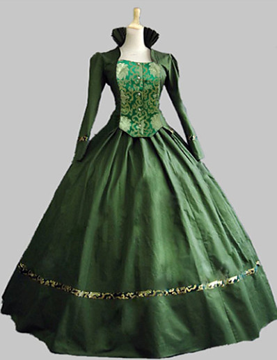 cheap Cosplay &amp; Costumes-Maria Antonietta Classic Lolita 18th Century Vacation Dress Dress Party Costume Women&#039;s Girls&#039; Satin Costume Green Vintage Cosplay Sleeveless Party Prom Ball Gown Plus Size Customized