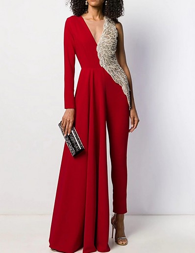 red black and white jumpsuit
