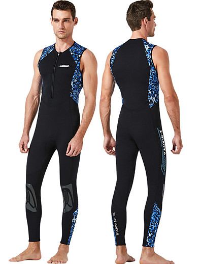 cheap Sportswear-Men&#039;s 3mm Sleeveless Wetsuit Diving Suit SCR Neoprene High Elasticity Thermal Warm Anatomic Design Quick Dry Front Zip Sleeveless - Patchwork Swimming Diving Surfing Scuba Autumn / Fall Spring Summer
