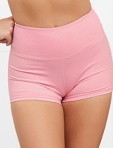 cheap Exercise, Fitness &amp; Yoga-Women&#039;s High Waist Yoga Shorts Scrunch Butt Ruched Butt Lifting Shorts Butt Lift Breathable Quick Dry Solid Color Black Yellow Light Green Nylon Fitness Gym Workout Running Sports Activewear High