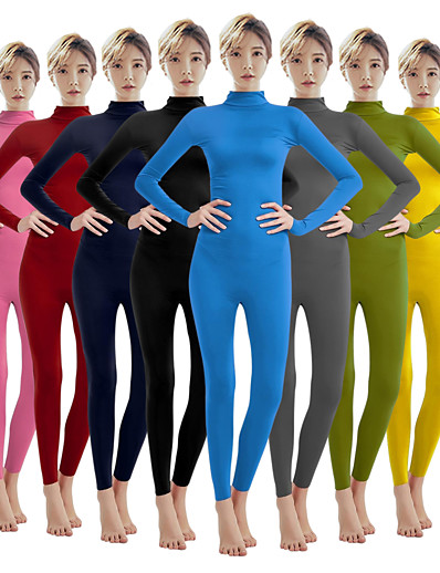 cheap Cosplay &amp; Costumes-Zentai Suits Cosplay Costume Catsuit Adults&#039; Cosplay Costumes Sex Men&#039;s Women&#039;s Solid Colored Halloween Carnival Masquerade / Skin Suit / Leotard / Onesie