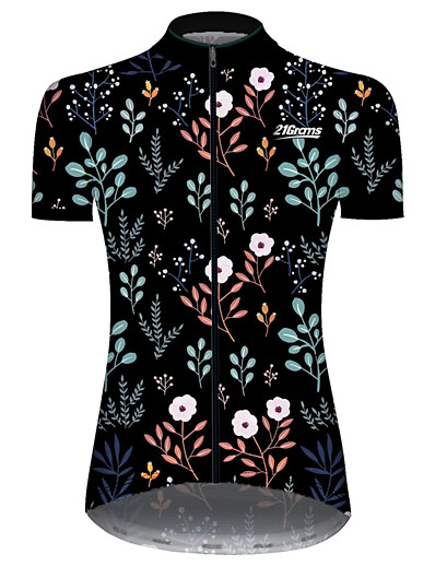 cheap Sportswear-21Grams® Women&#039;s Cycling Jersey Short Sleeve - Summer Black / Red Floral Botanical Funny Animal Bike Mountain Bike MTB Road Bike Cycling Jersey Top UV Resistant Breathable Quick Dry Sports Clothing
