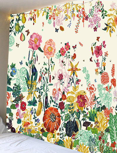billige Hjem &amp; Hage-veggteppe kunst dekor teppe gardin piknik duk hengende hjem soverom stue sovesal dekorasjon fargerike blomsterplanter blomst blomstre