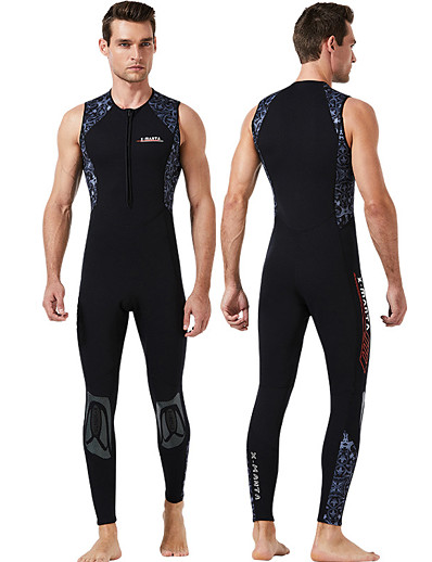 cheap Sportswear-Men&#039;s 3mm Sleeveless Wetsuit Diving Suit SCR Neoprene Stretchy Thermal Warm Anatomic Design Quick Dry Front Zip Sleeveless - Patchwork Swimming Diving Surfing Scuba Autumn / Fall Spring Summer