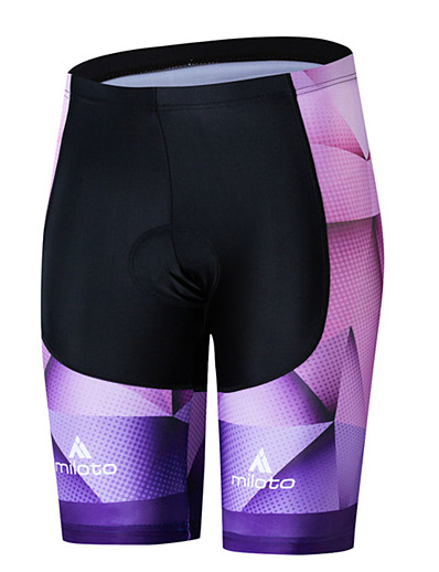 cheap Sportswear-Miloto Women&#039;s Summer Cycling Shorts Bike UV Resistant Quick Dry Shorts Bottoms Sports Violet Mountain Bike MTB Road Bike Cycling Clothing Apparel Race Fit Bike Wear / Stretchy / Italian Ink
