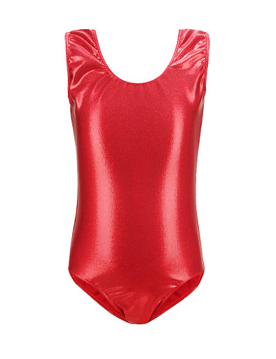 cheap Exercise, Fitness &amp; Yoga-Rhythmic Gymnastics Leotards Artistic Gymnastics Leotards Girls&#039; Kids Dancewear Spandex Stretchy Breathable Sleeveless Training Dance Rhythmic Gymnastics Athletic Artistic Gymnastics Black