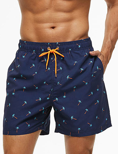 cheap Surfing, Diving &amp; Snorkeling-Men&#039;s Swim Shorts Swim Trunks Board Shorts Bottoms Inelastic Breathable Quick Dry Drawstring Floral Print Swimming Diving Surfing Spring Summer