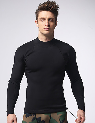 cheap Sportswear-MYLEDI Men&#039;s Wetsuit Top 1.5mm Neoprene Diving Suit Top Thermal Warm Quick Dry Long Sleeve Swimming Diving Surfing Scuba Fall Spring Summer