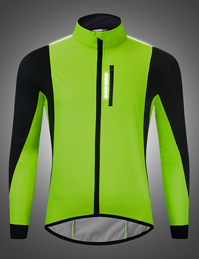 cheap Sportswear-WOSAWE Men&#039;s Cycling Jersey Winter Fleece Bike Jacket Top Thermal Warm Waterproof Fleece Lining Sports Solid Color Green / Black / Red / Black / Blue Clothing Apparel Bike Wear / Long Sleeve