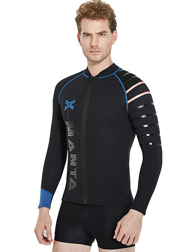 cheap Sportswear-Men&#039;s 3mm Wetsuit Top Wetsuit Jacket Top Nylon Neoprene Thermal Warm Quick Dry Long Sleeve - Solid Colored Swimming Diving Surfing