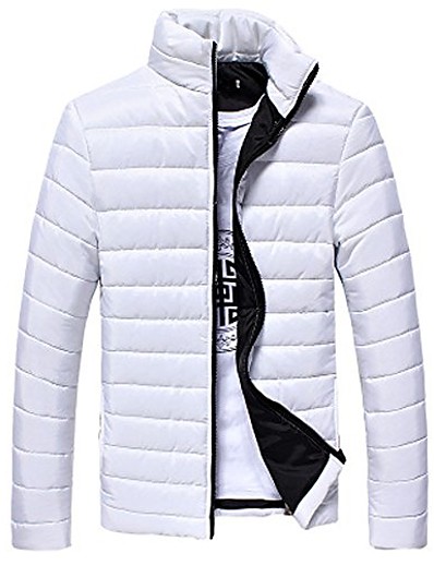 cheap Men-goddessvan men boys packable down jacket winter warm zip coat outwear white