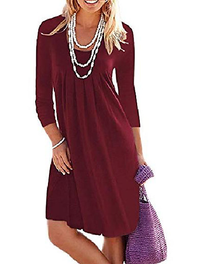 cheap DRESSES-women&#039;s nightgown sleeveless sleepwear comfy sleep shirt pleated scoopneck nightshirt loose dresses