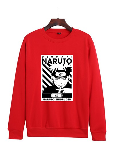 cheap Cosplay &amp; Costumes-Inspired by Naruto Uzumaki Naruto Hoodie Anime Polyester / Cotton Blend Graphic Prints Printing Harajuku Graphic Hoodie For Women&#039;s / Men&#039;s