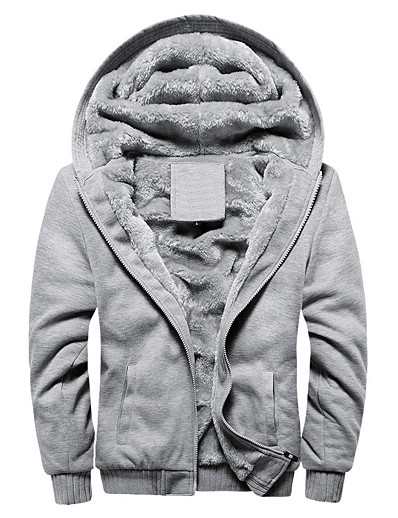 cheap Men&#039;s Outerwear-ulanda men&#039;s winter jackets thicken hooded fleece sherpa lined zipper hoodie sweatshirt jacket warm thick coats red