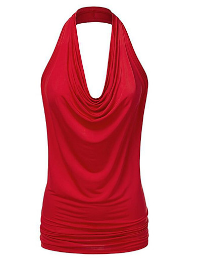 cheap Exercise, Fitness &amp; Yoga-Women&#039;s Halter Neck Yoga Top Open Back Light Blue White Black Purple Red Yoga Fitness Vest / Gilet T Shirt Sport Activewear Breathable Comfort Quick Dry Moisture Wicking High Elasticity Loose
