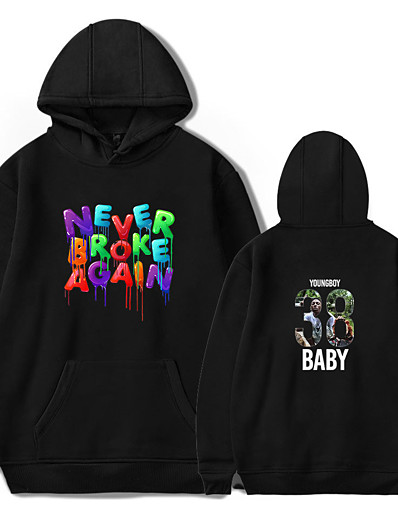 cheap Cosplay &amp; Costumes-Inspired by Never Broke Again Young Boy Polyester / Cotton Blend Cosplay Costume Hoodie Printing Harajuku Graphic Graphic Hoodie For Men&#039;s / Women&#039;s
