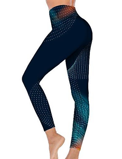 cheap Sportswear-21Grams® Women&#039;s Yoga Pants High Waist Tights Leggings Tummy Control Butt Lift Dark Navy Fitness Gym Workout Running Winter Sports Activewear High Elasticity